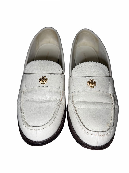 Tory Burch Shoes - Tory Burch Classic Scalloped Leather Loafers New Ivory Size 8